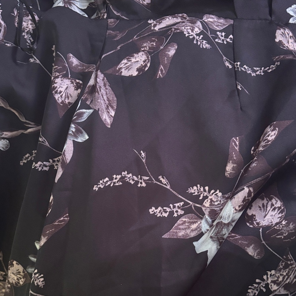 Astr Black and Pink Floral Midi Dress - Picture 5 of 5